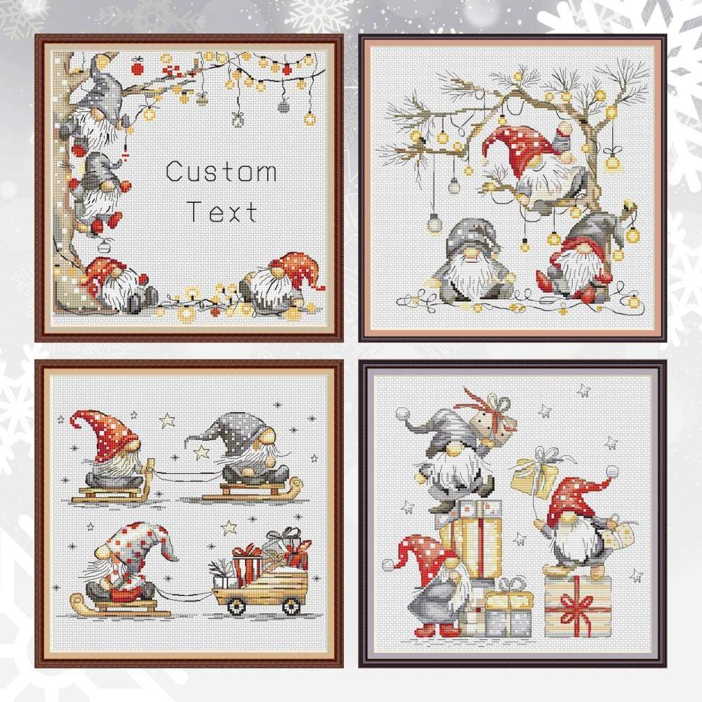Adorable Christmas Gnome Cross Stitch Patterns