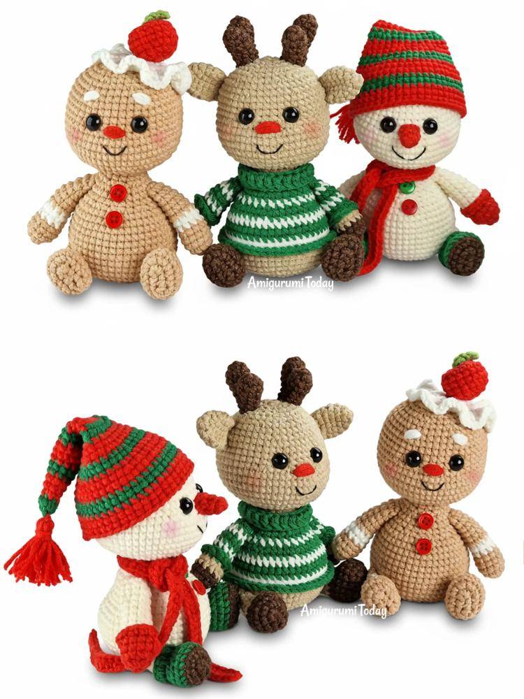 Adorable Crochet Christmas Amigurumi Trio