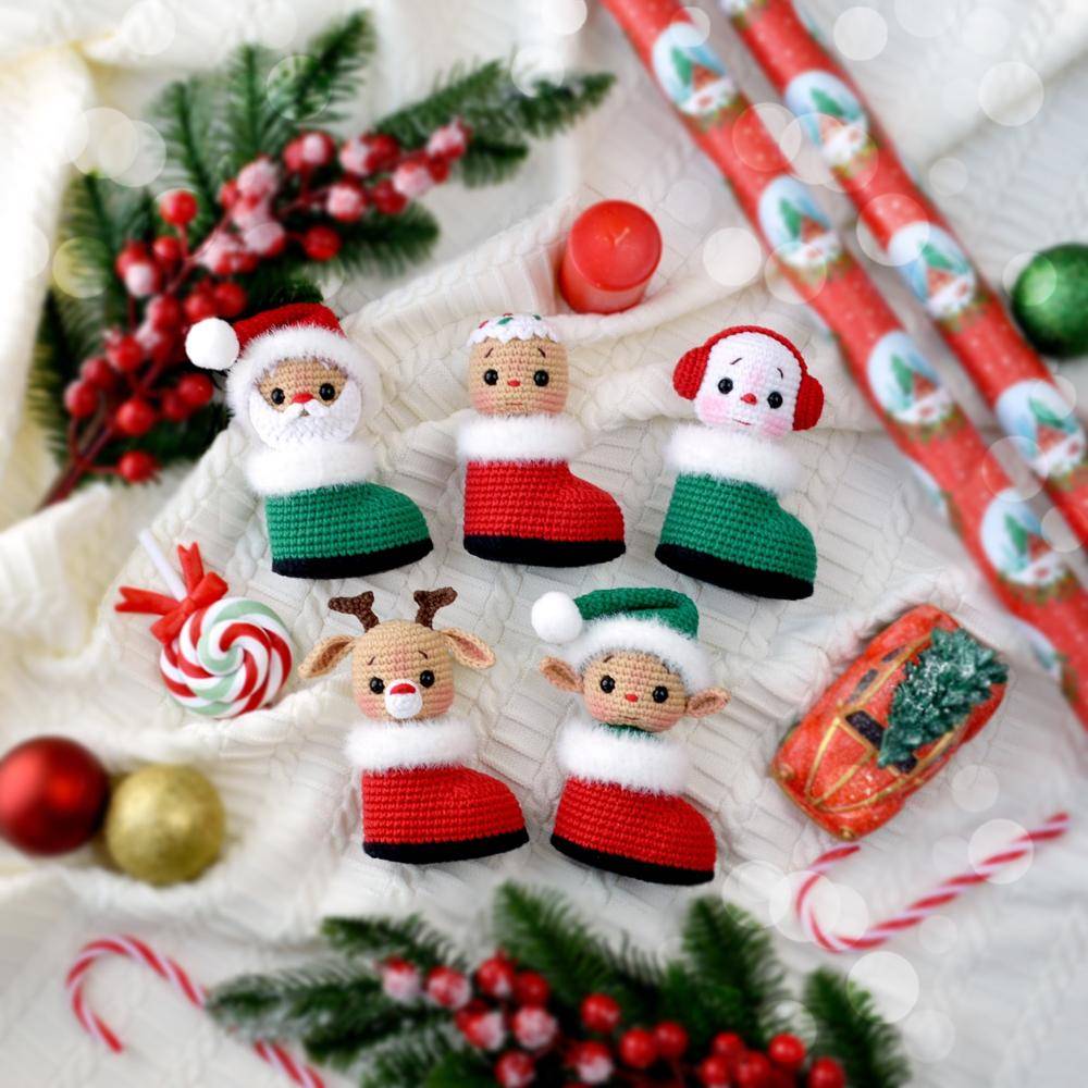 Adorable Crochet Christmas Stocking Charms