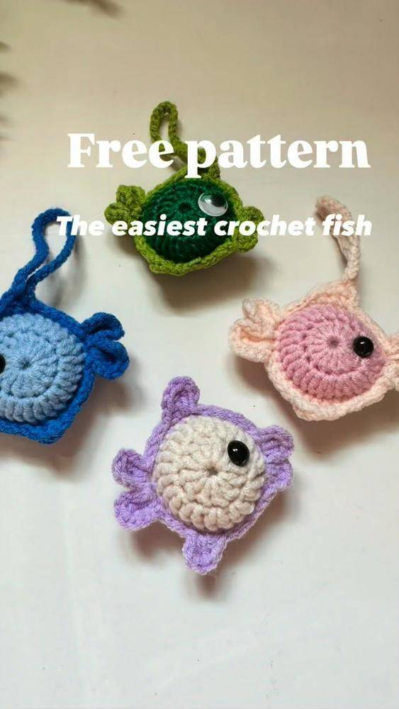 Adorable Crochet Fish Applique Project