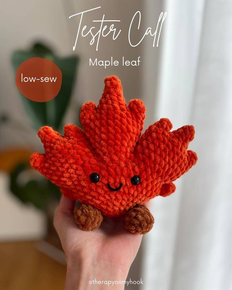 Adorable Crochet Maple Leaf Amigurumi Pal