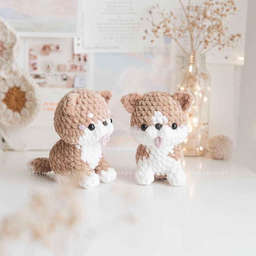 Adorable Crochet Puppy Amigurumi Duo