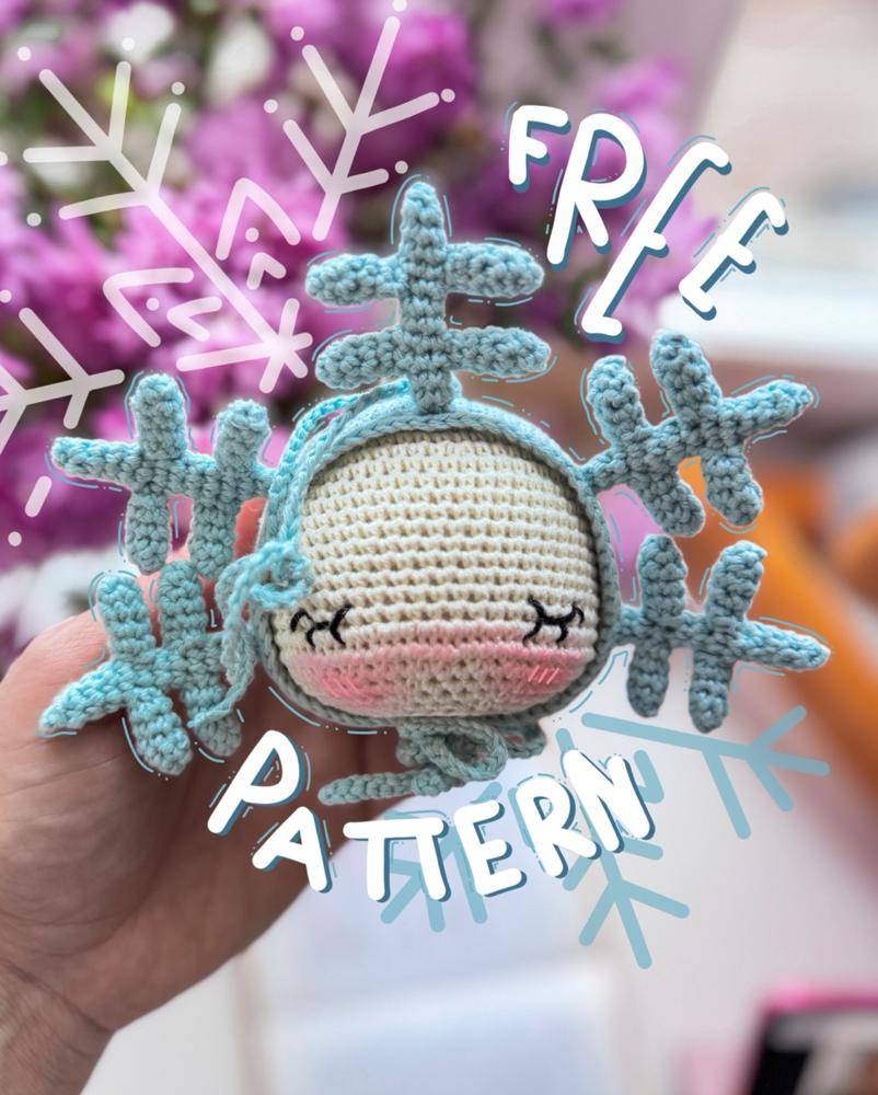 Adorable Crochet Snowflake Character Ornament