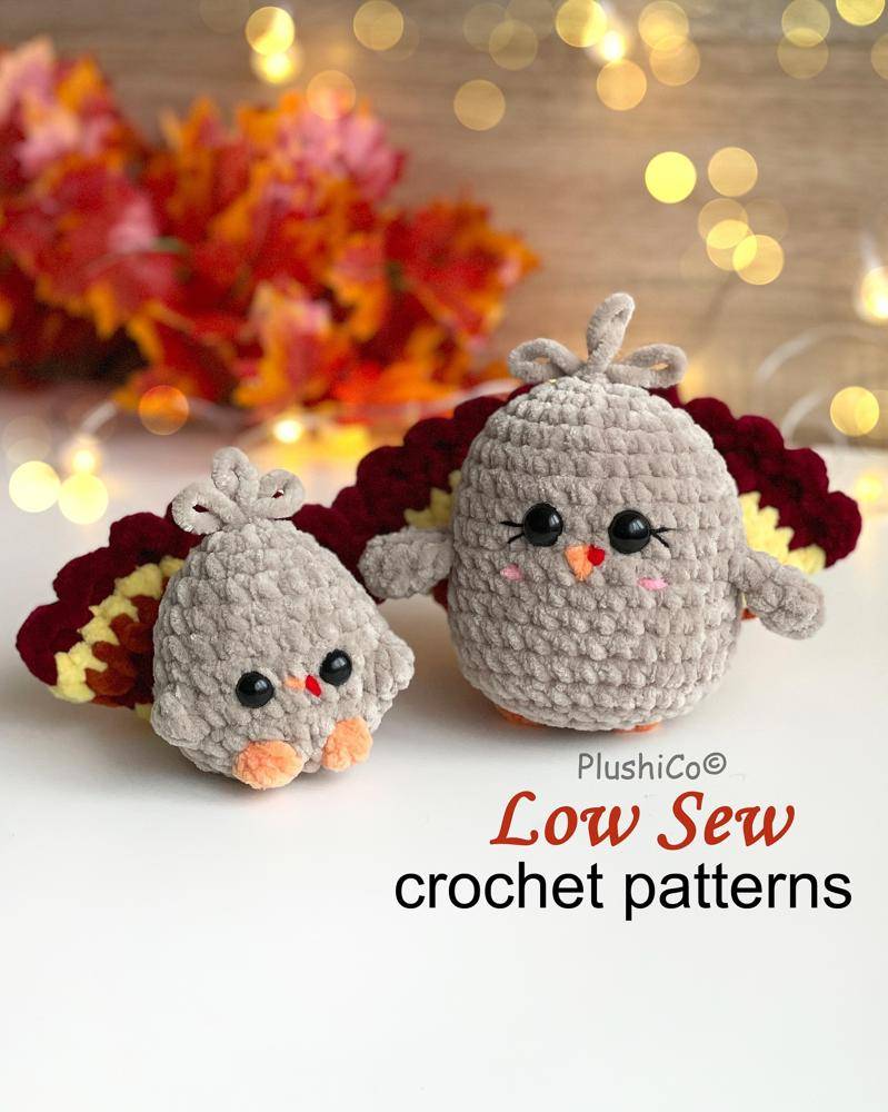 Adorable Crochet Turkey Amigurumi Duo