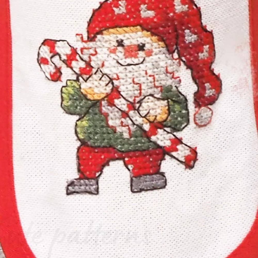Adorable Cross Stitch Christmas Gnome Craft