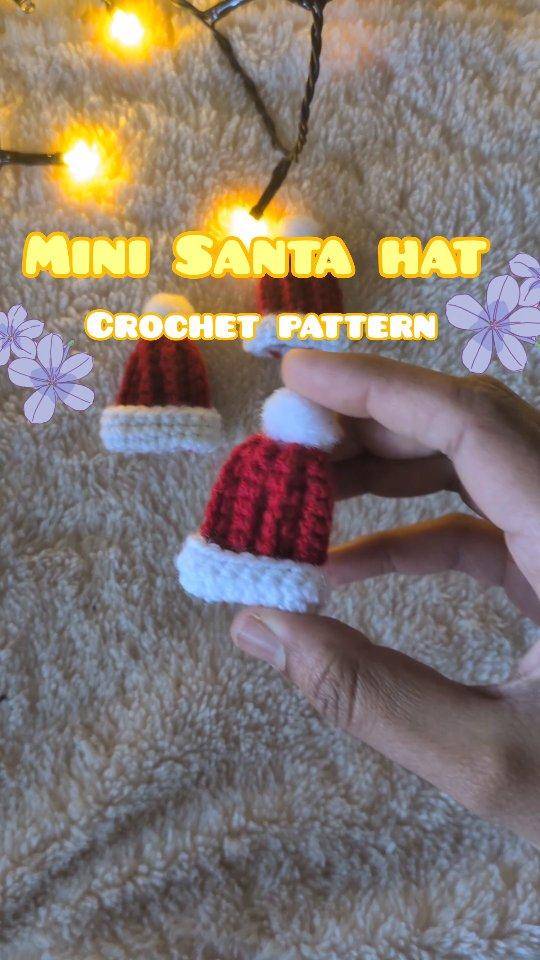 Adorable Mini Crochet Santa Hats