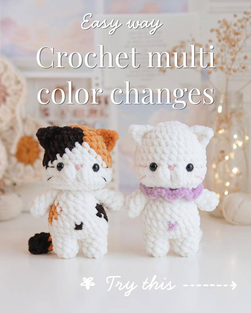 Amigurumi Calico and White Cat Toys