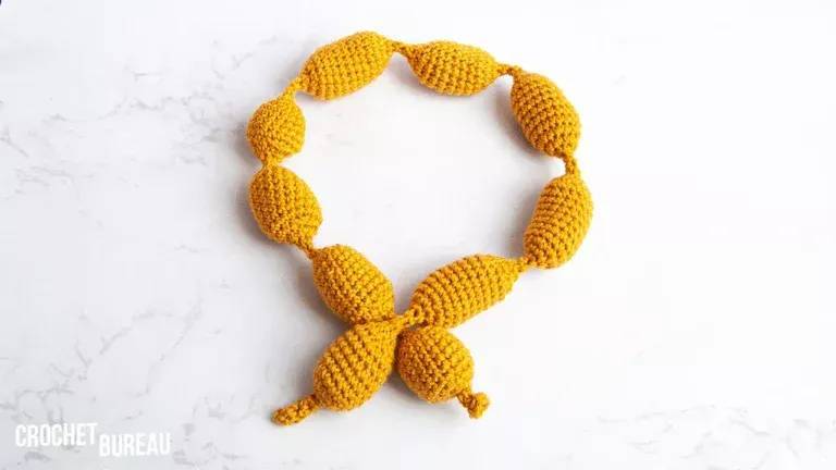 Amigurumi Crocheted Balloon Dog Necklace