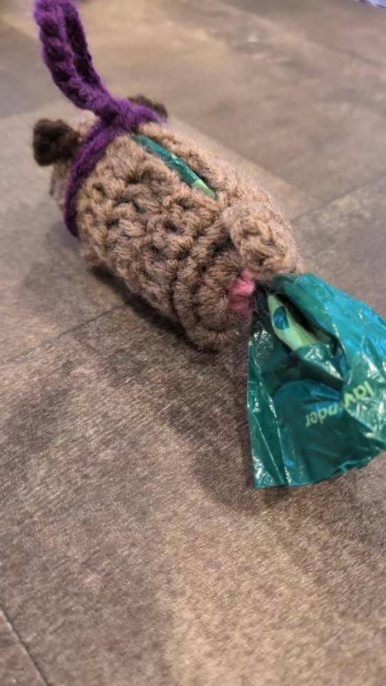 Amigurumi Dog Crochet Poop Bag Holder Pattern