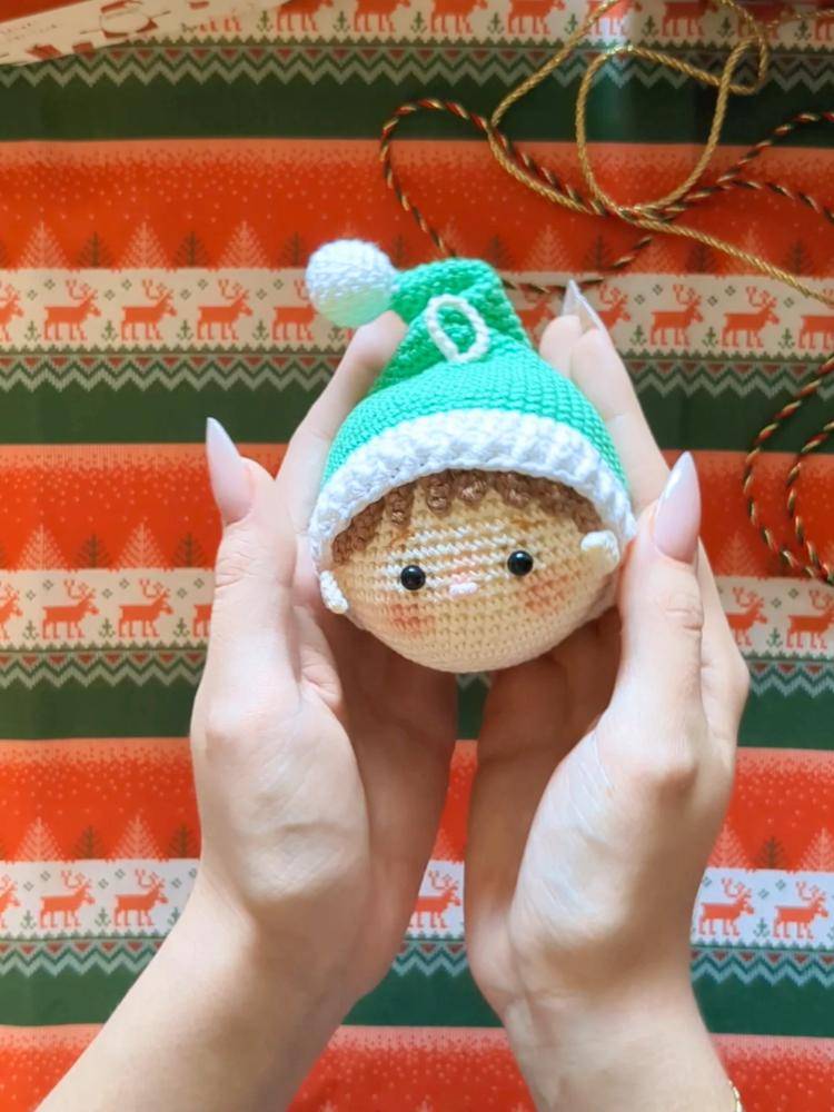 Amigurumi Elf Hat Christmas Ornament Crochet Pattern