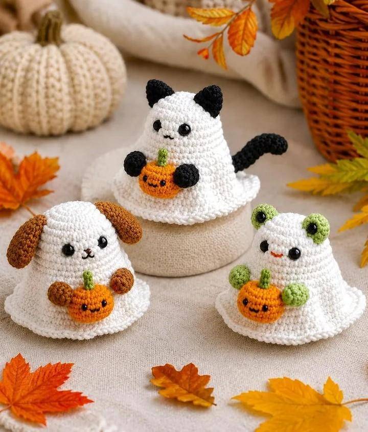 Amigurumi Ghost Critter Crochet Toys