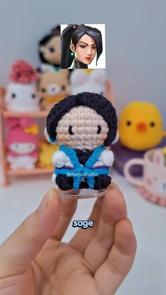 Amigurumi Sage Character Crochet Doll