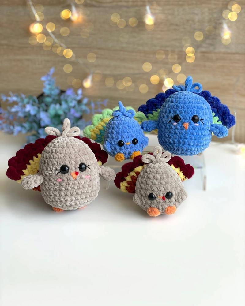 Amigurumi Turkeys and Birds