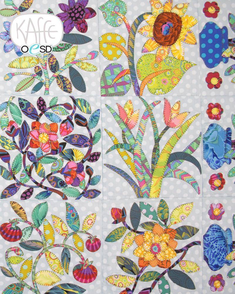 Appliquéd Floral Quilt Blocks