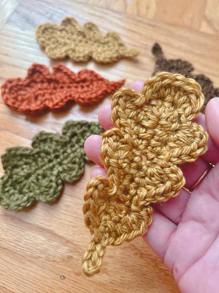 Autumn Crochet Leaf Appliques
