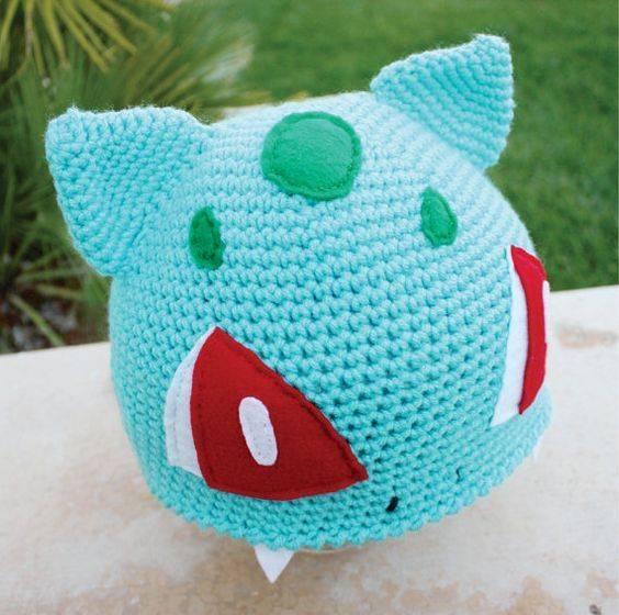 Bulbasaur-Inspired Crochet Hat for Little Trainers
