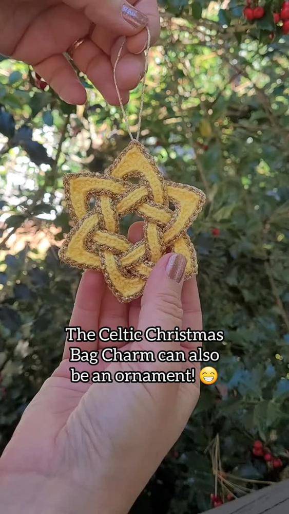Celtic Knot Star Crochet Ornament
