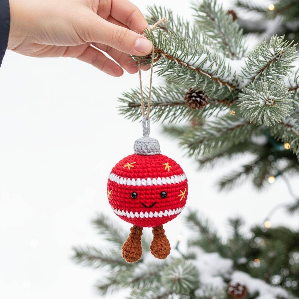 Charming Amigurumi Christmas Ornament with Legs