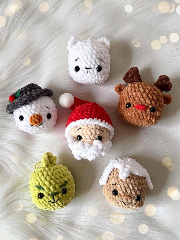 Charming Crochet Christmas Character Ornaments