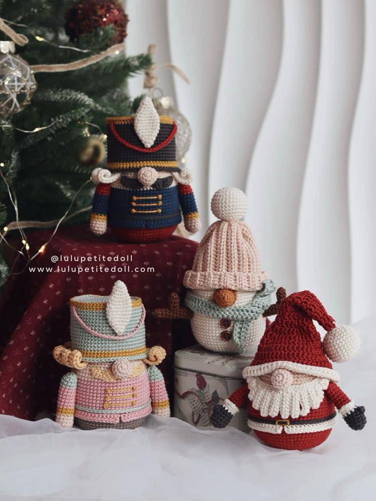 Charming Crochet Christmas Gnomes and Nutcrackers