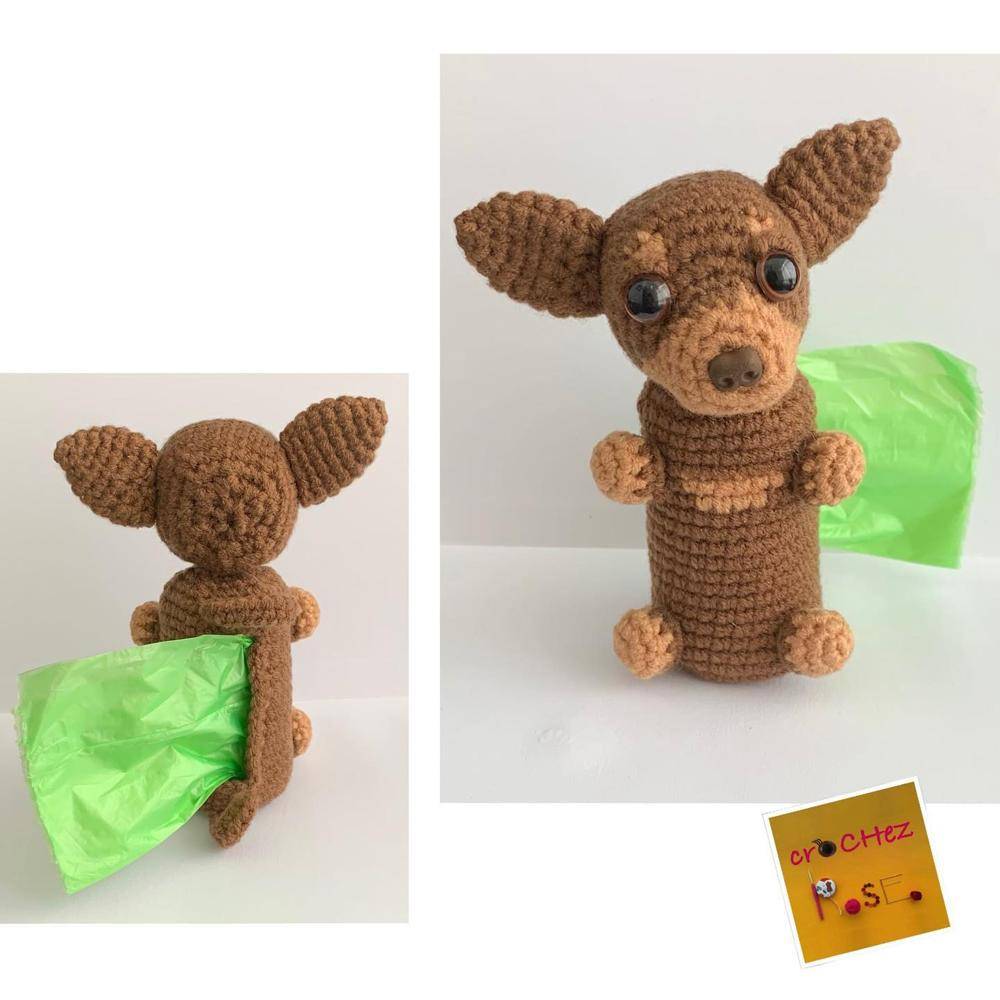 Charming Crochet Doggy Poop Bag Holder