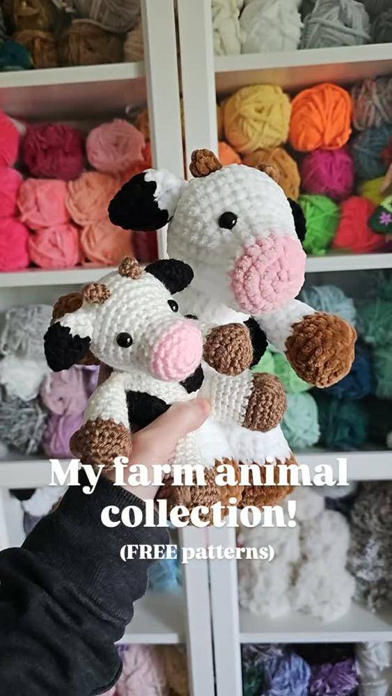Charming Crochet Farm Animal Appliques