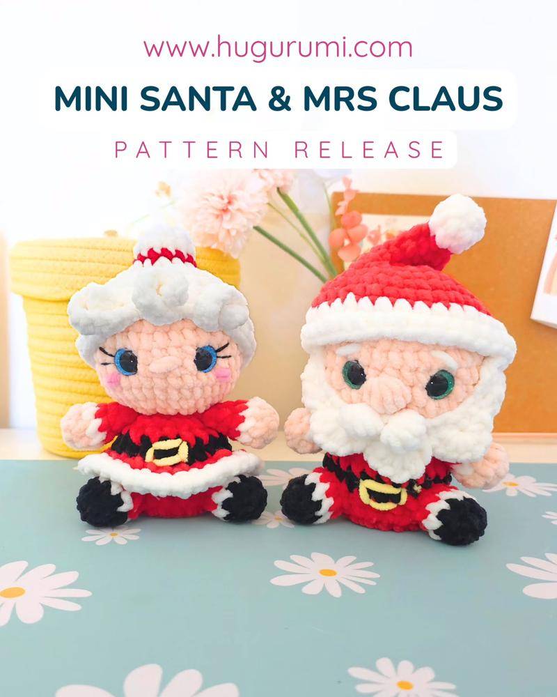 Charming Crochet Mini Santa & Mrs. Claus Amigurumi