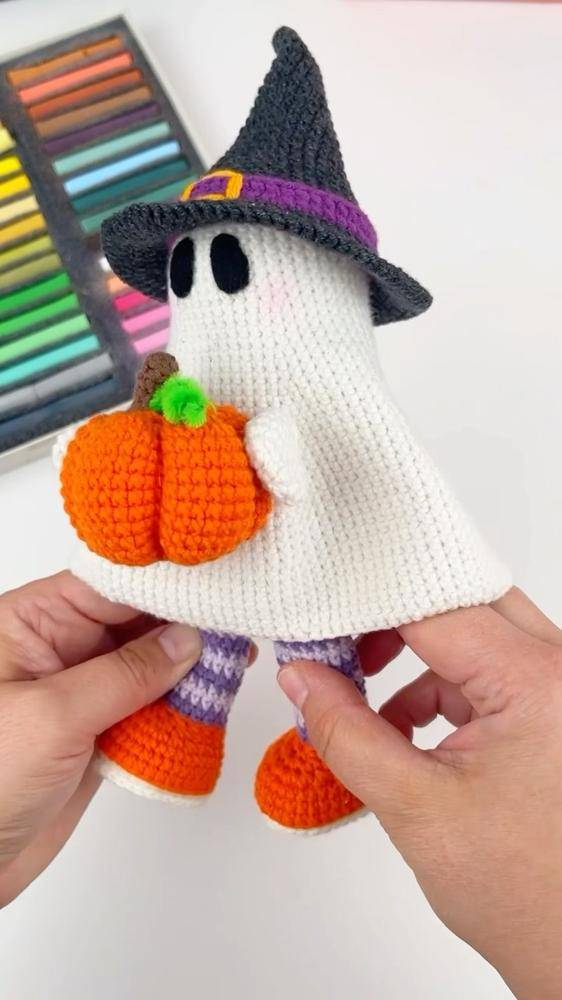 Charming Crochet Witch Ghost Toy