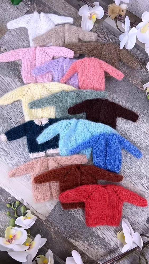 Charming Knitted Doll Cardigans
