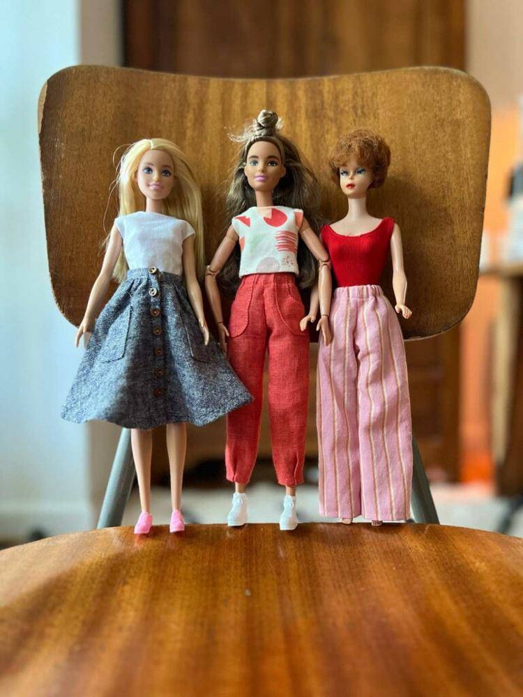 Chic Doll Outfits with Wide-Leg Pants and A-Line Skirt