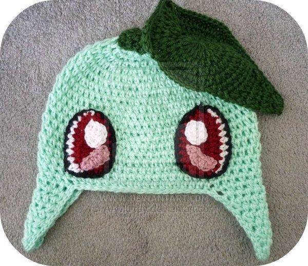 Chikorita-Inspired Crochet Pokemon Hat