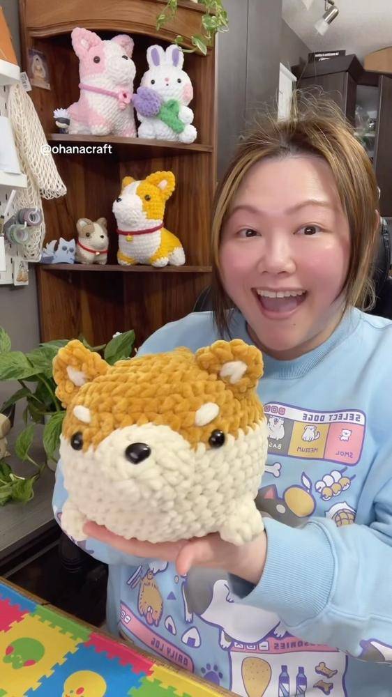 Chubby Chenille Shiba Inu Amigurumi Crochet Pal