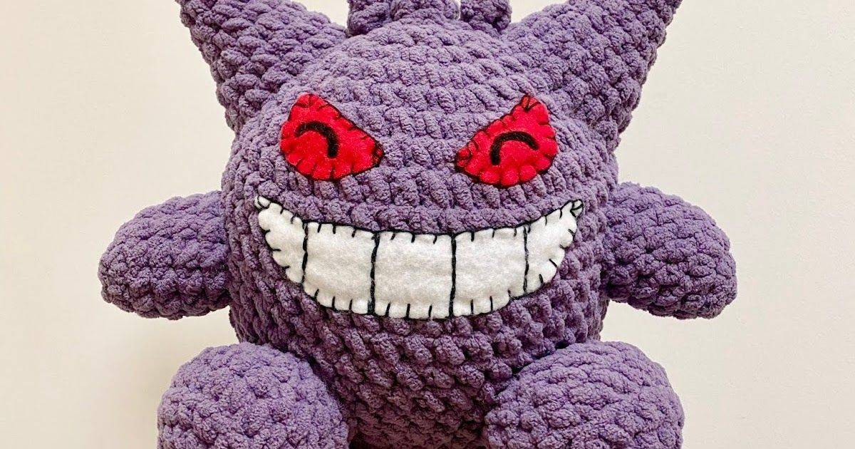 Chunky Amigurumi Gengar Crochet Plush