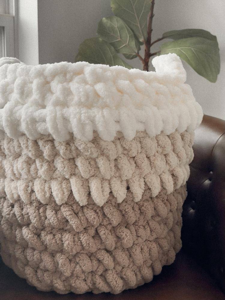Chunky Chenille Crochet Basket