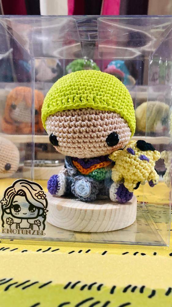 Chunky Crochet Amigurumi Character with Companion