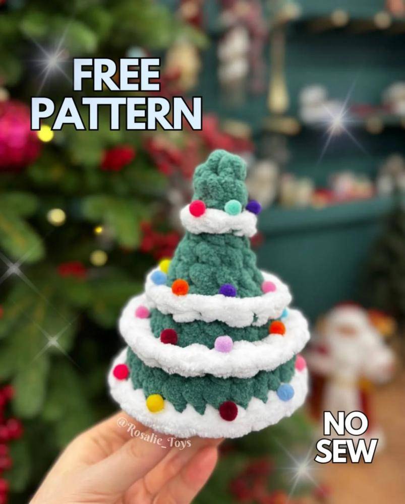 Chunky Crochet Christmas Tree Ornament