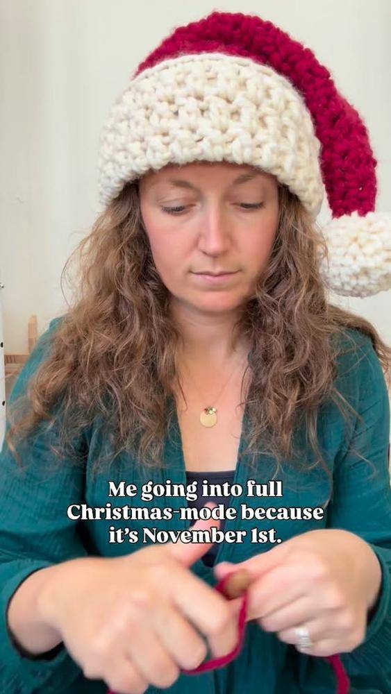 Chunky Crochet Santa Hat