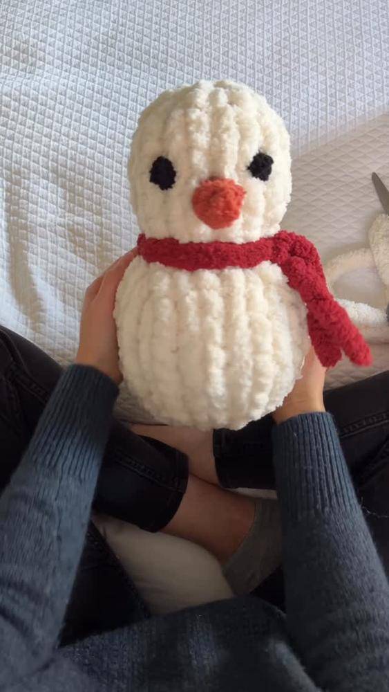 Chunky Crochet Snowman Plush