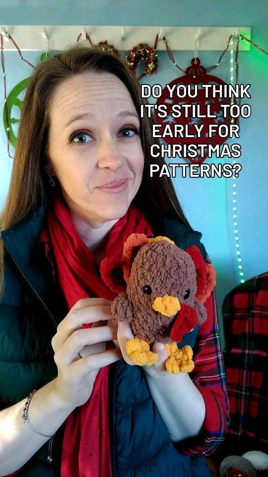 Chunky Crochet Turkey Applique