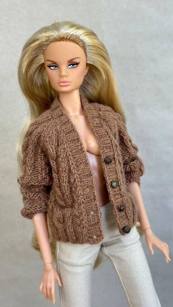 Chunky Knit Cable Cardigan for Dolls