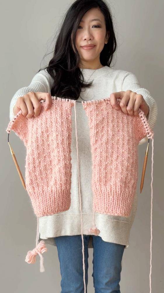 Chunky Knit Cardigan Front Panels Project