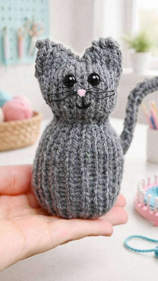 Chunky Knit Cat Toy Project