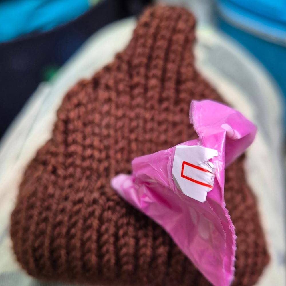 Chunky Knit Dog Poop Bag Dispenser Cozy