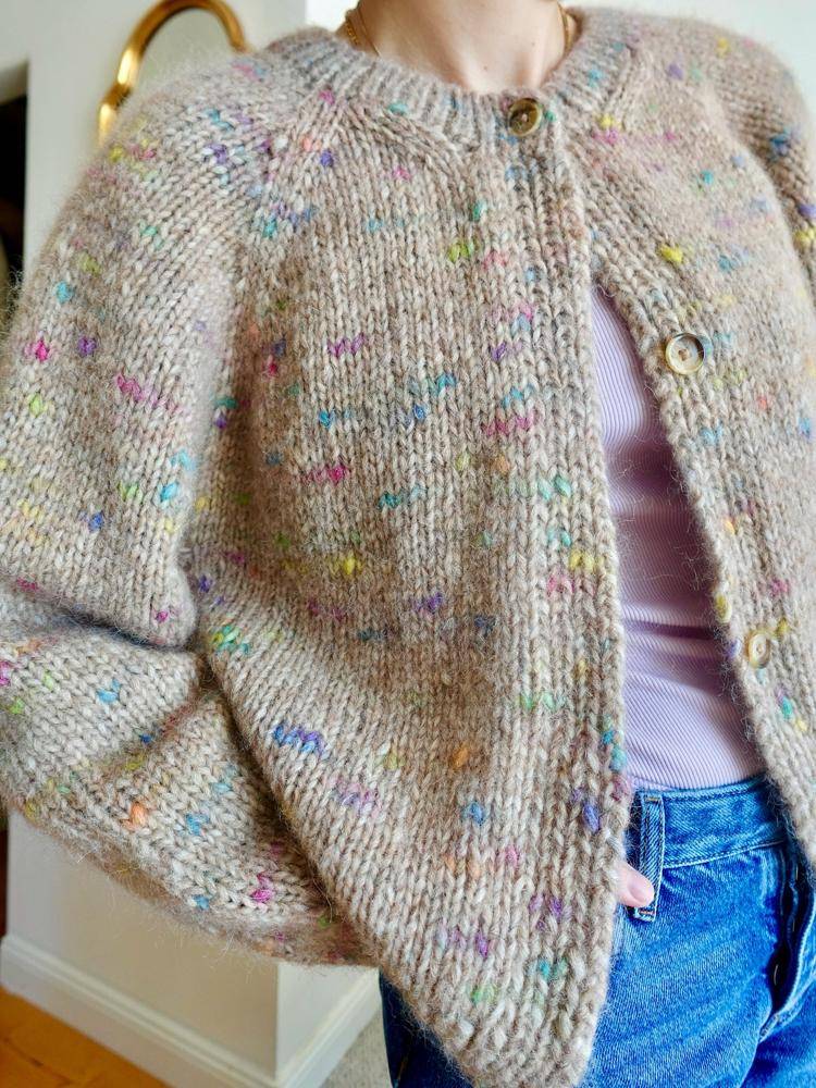 Chunky Knit Speckled Cardigan Project
