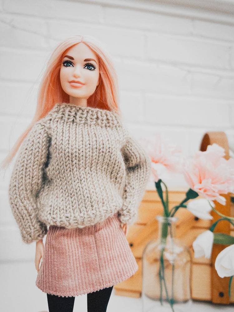 Chunky Knit Sweater for Barbie Doll