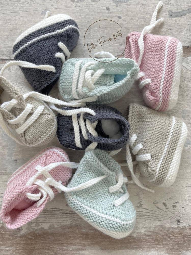 Chunky Knitted Baby Sneaker Booties