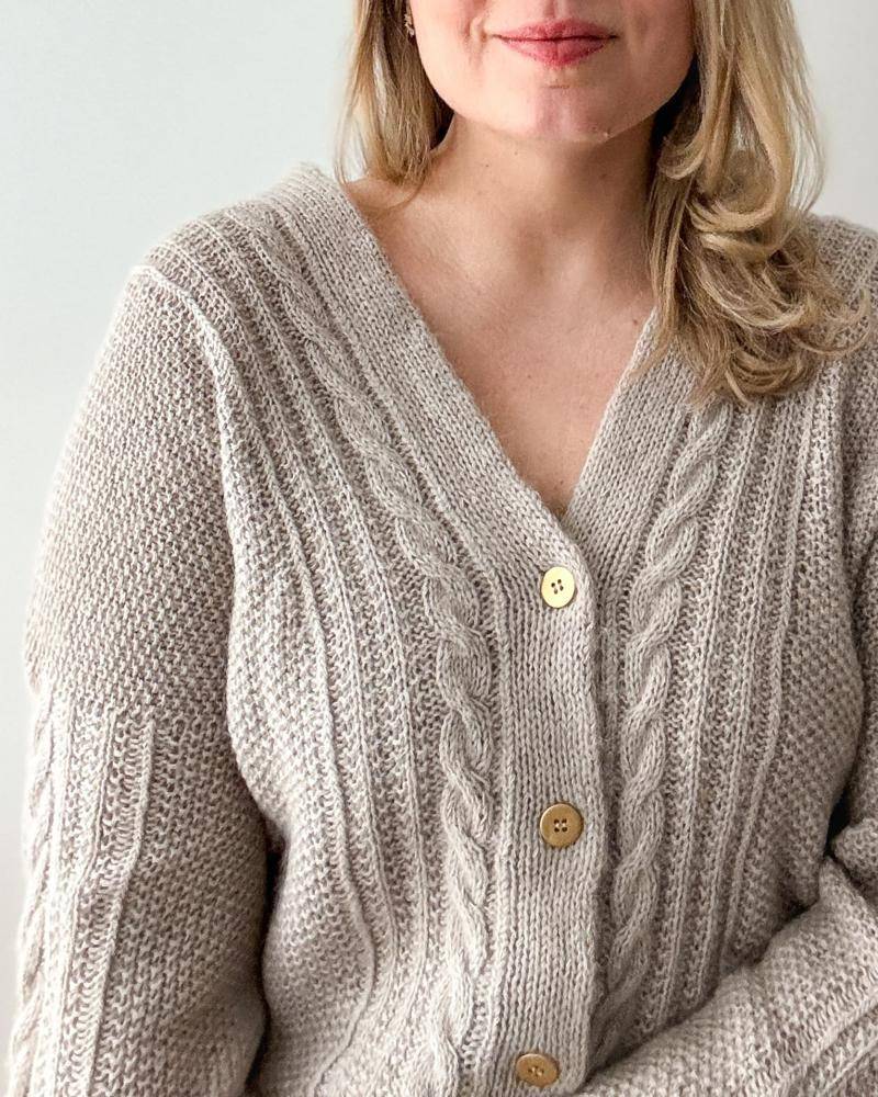 Classic Cable Knit Cardigan Project