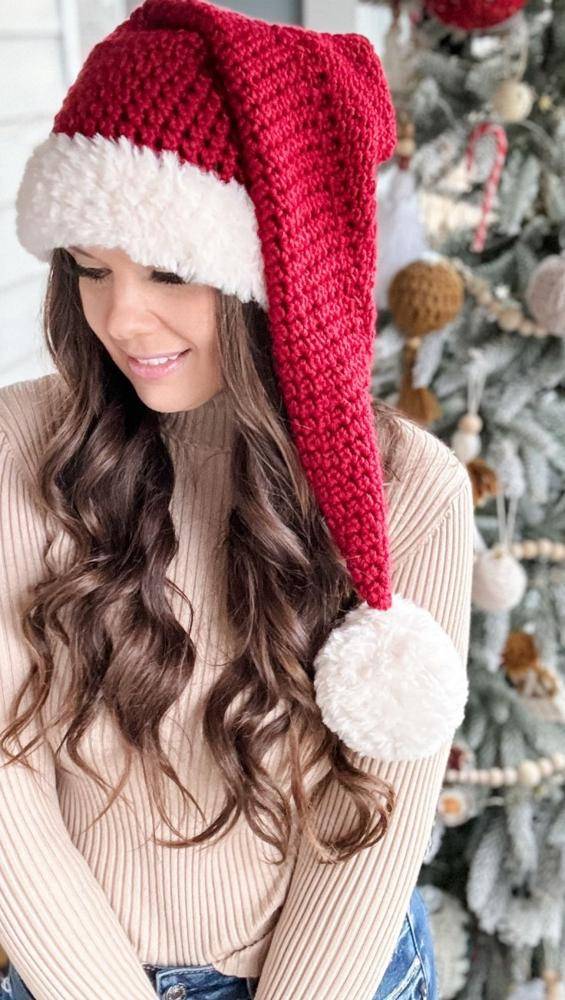 Classic Crochet Santa Hat