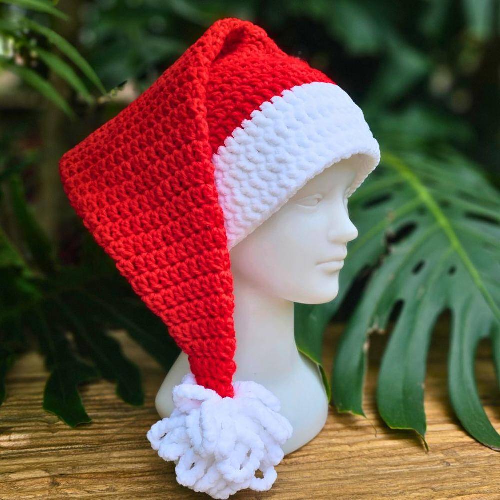 Classic Crochet Santa Hat with Pom-Pom