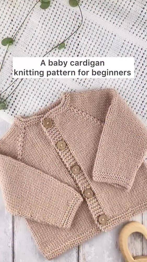 Classic Knit Baby Cardigan Project